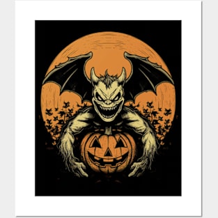 Halloween Ghost King Bat // V1 Posters and Art
